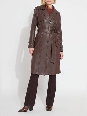 Cielo Vegan Leather Trench Coat - Lysse